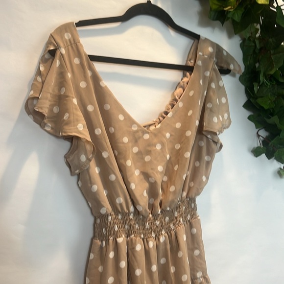 Emerald Sundae Polka Dot Mini Ruffled Dress - Picture 5 of 6